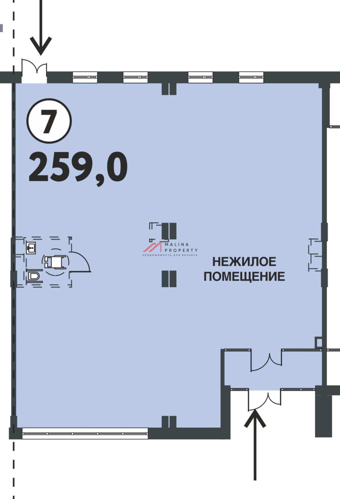 Продажа помещения на Павелецкой набережной