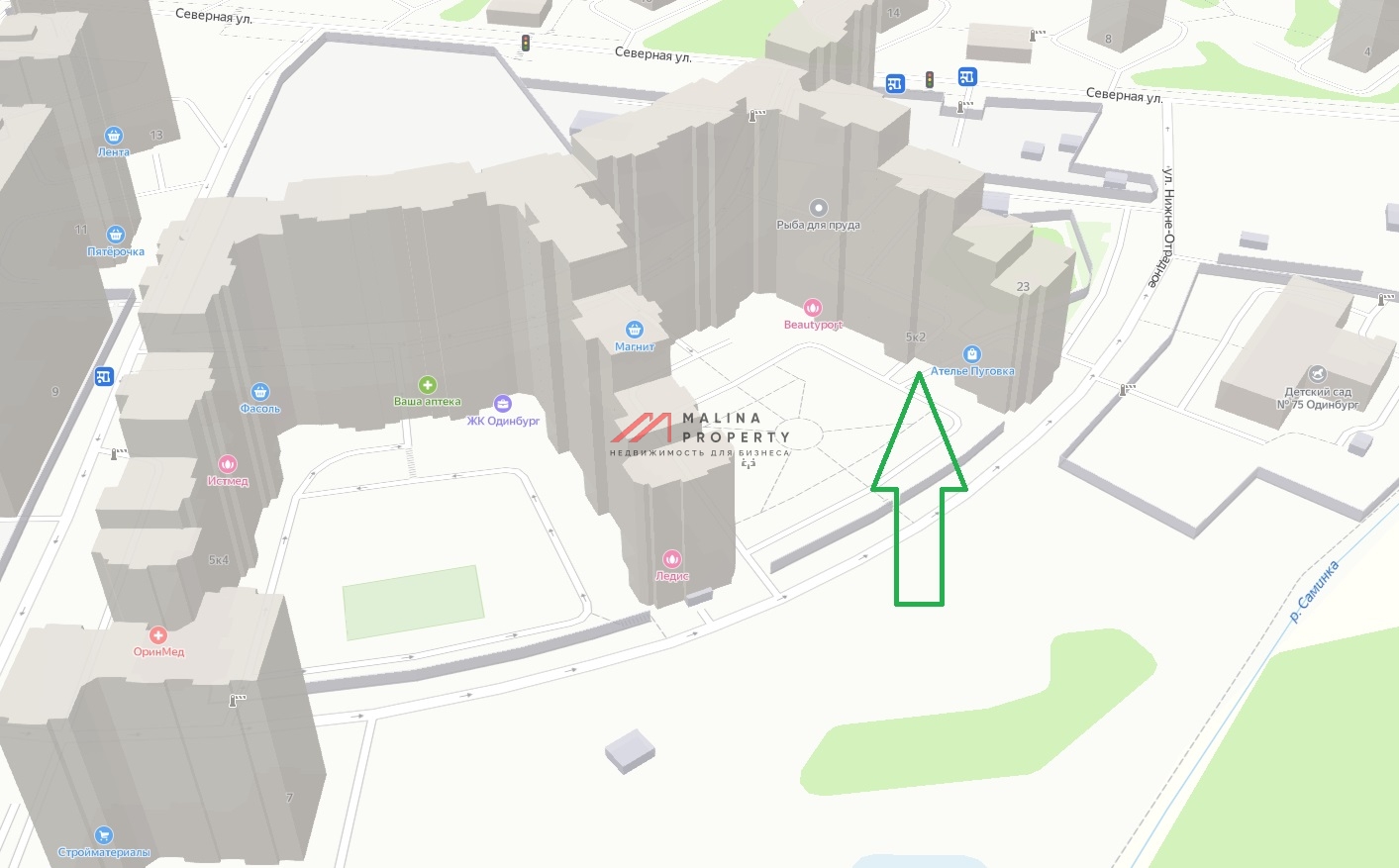 Аренда торгового помещения в ЖК Одинбург