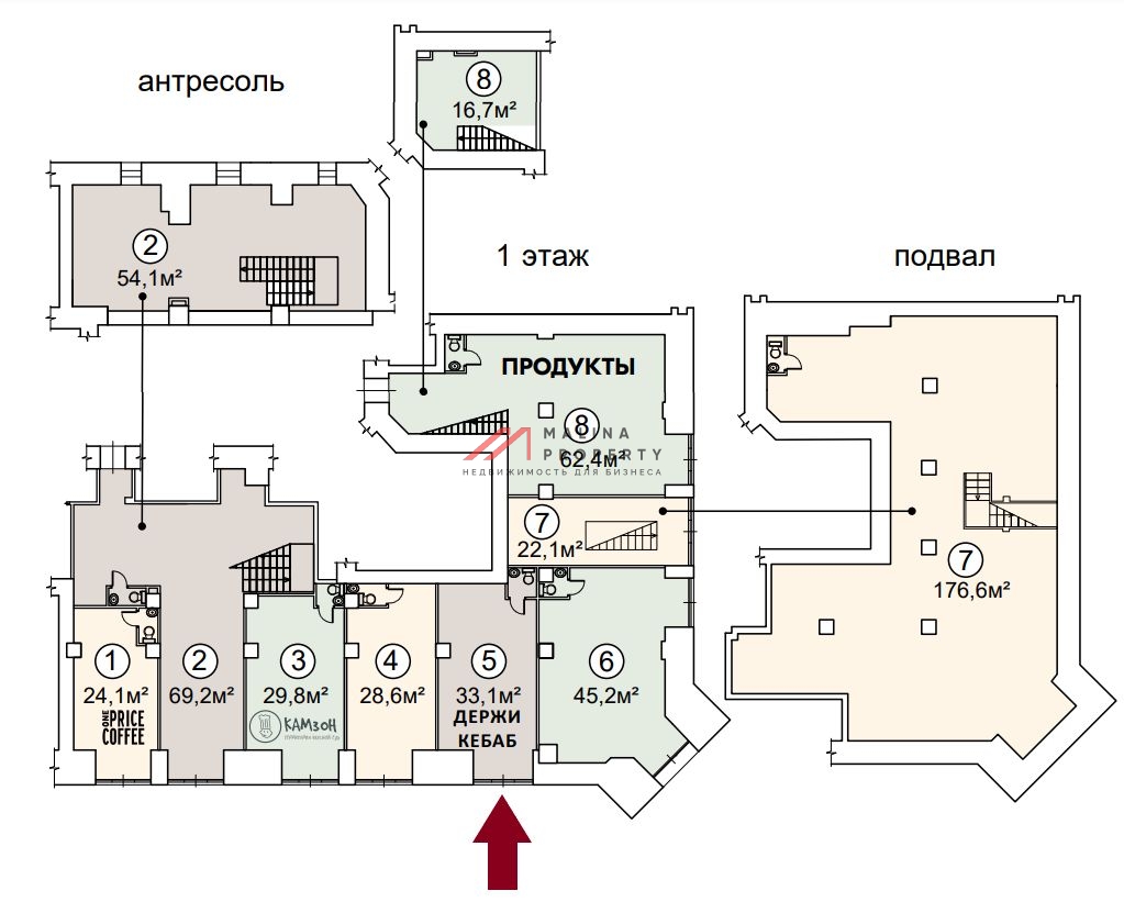 Продажа помещения с арендатором магазин "Кроссовки без правил"