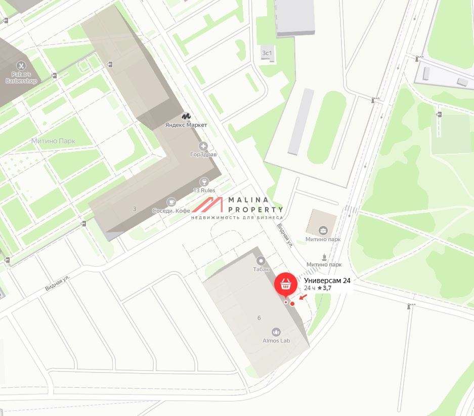 Аренда нежилого помещения в ЖК "Митино парк"