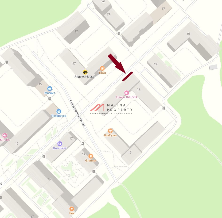 Аренда торгового помещения в ЖК Скандинавия Юг