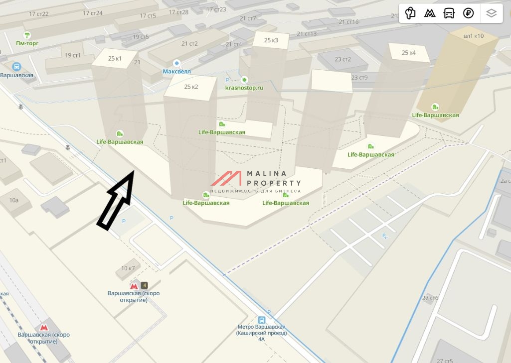 Аренда торгового помещения в ЖК "LIFE-Варшавская"