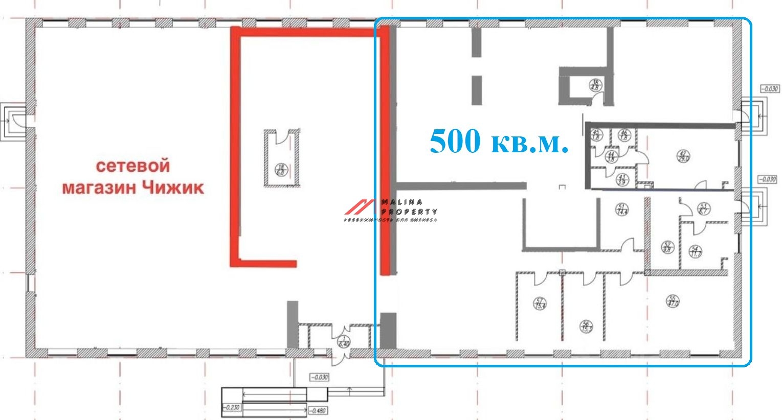 Аренда торгового помещения рядом с супермаркетом "Чижик"