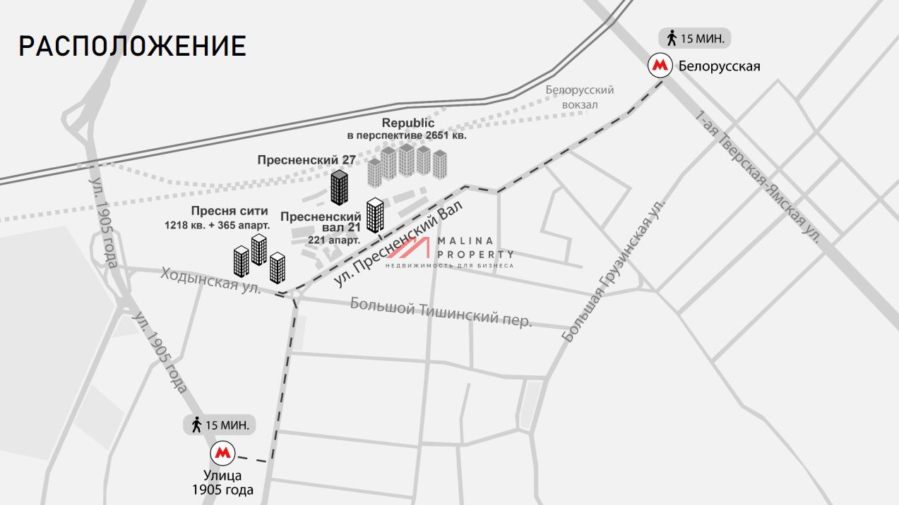 Продажа торгового помещения в новом доме на Пресненском валу