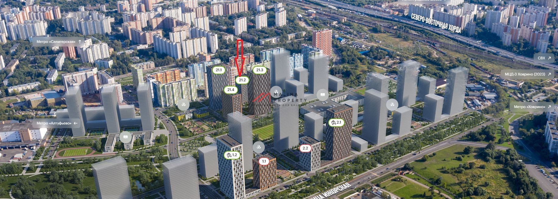 Аренда коммерческого помещения в ЖК "Бусиновский Парк" 