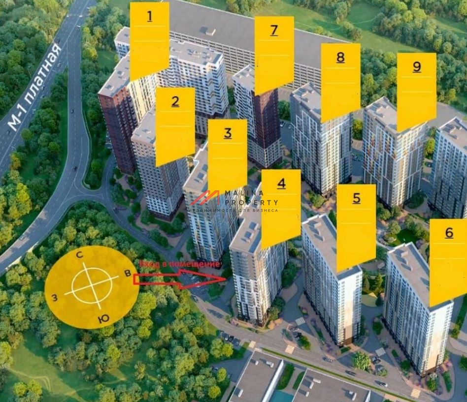 Аренда нежилого помещения в ЖК «Одинград. Семейный квартал»