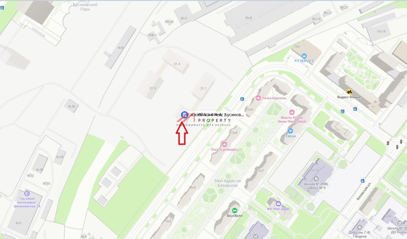 Аренда коммерческого помещения в ЖК "Бусиновский Парк" 