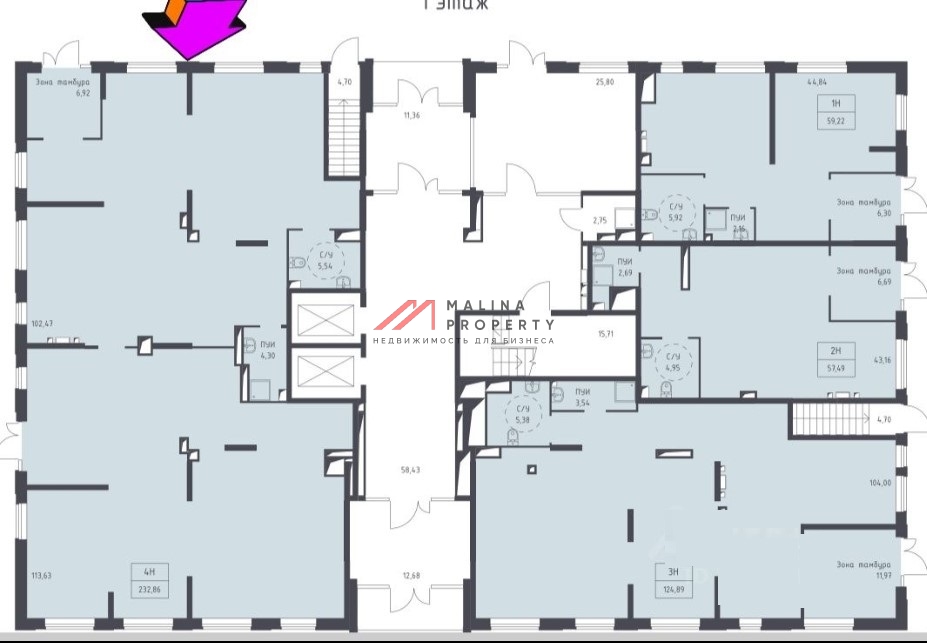 Аренда коммерческого помещения в новостройке