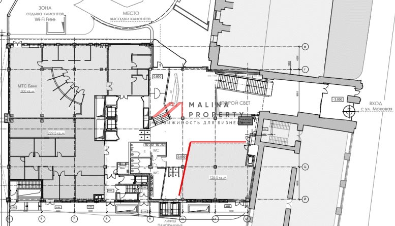 Аренда помещения под общепит в БЦ "Моховая"