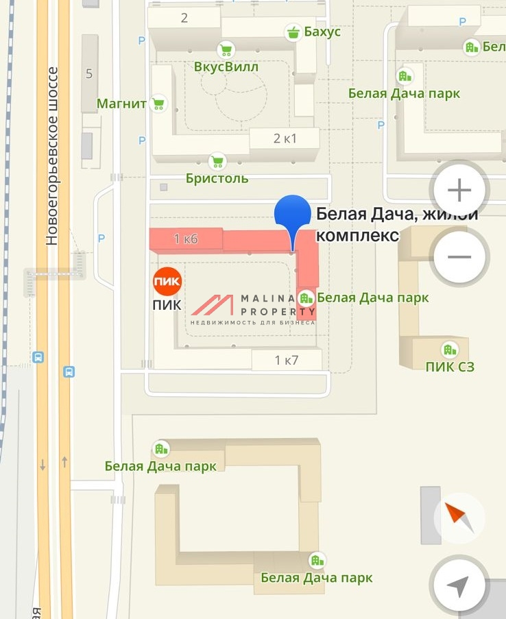 Аренда помещения в ЖК Белая Дача Парк