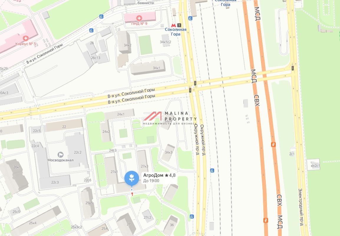 Продажа торгового помещения у МЦК Соколиная Гора