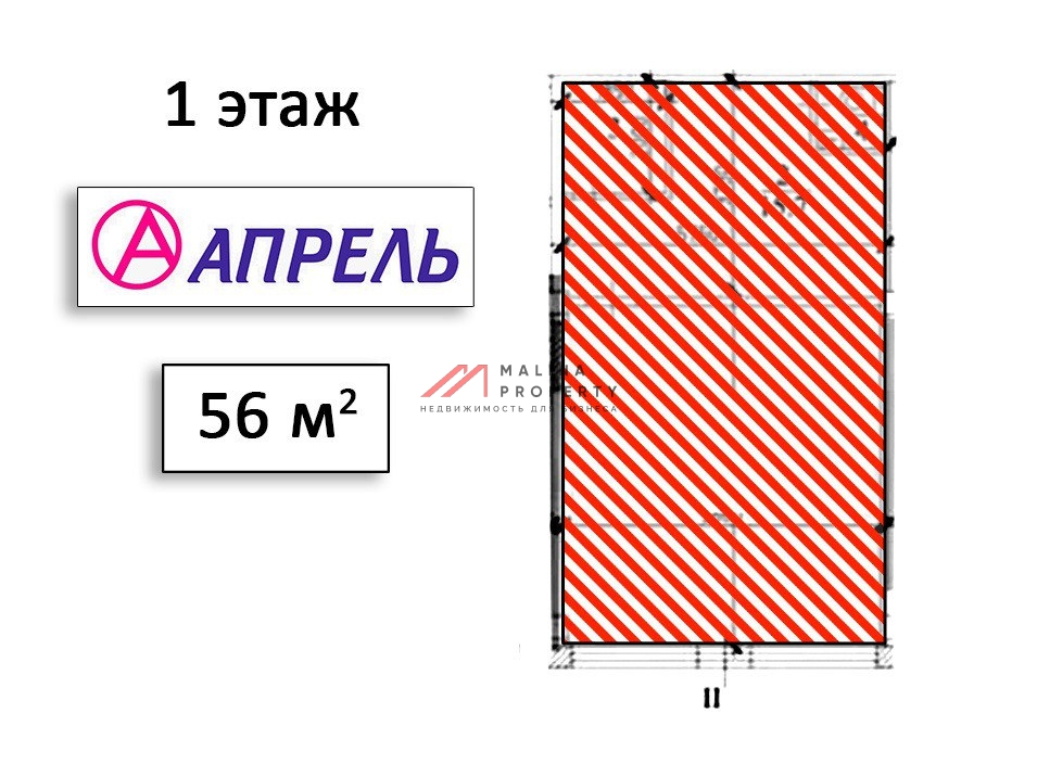 Продажа торгового помещения с арендатором Аптека "Апрель"