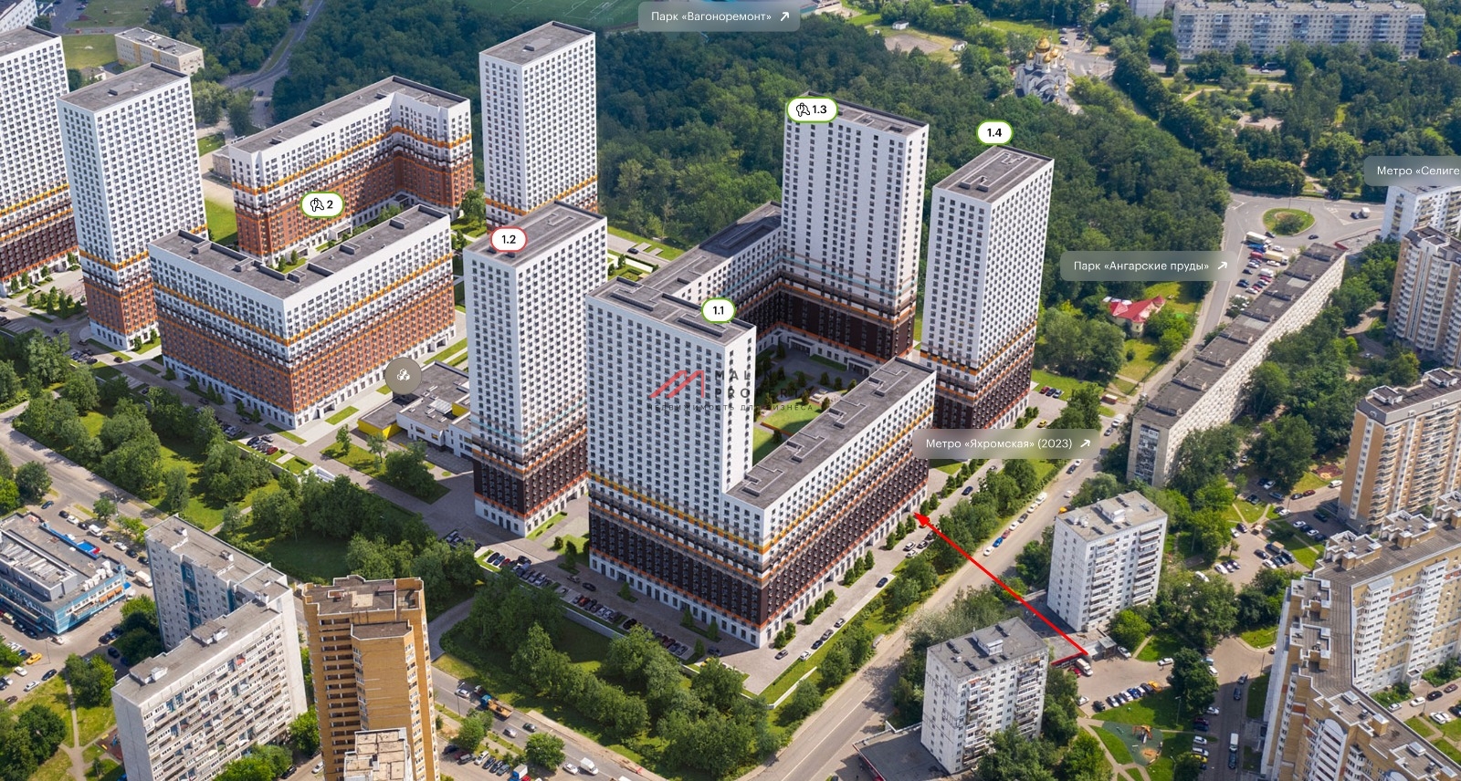 Продажа помещения с арендаторами в ЖК «Дмитровский парк»