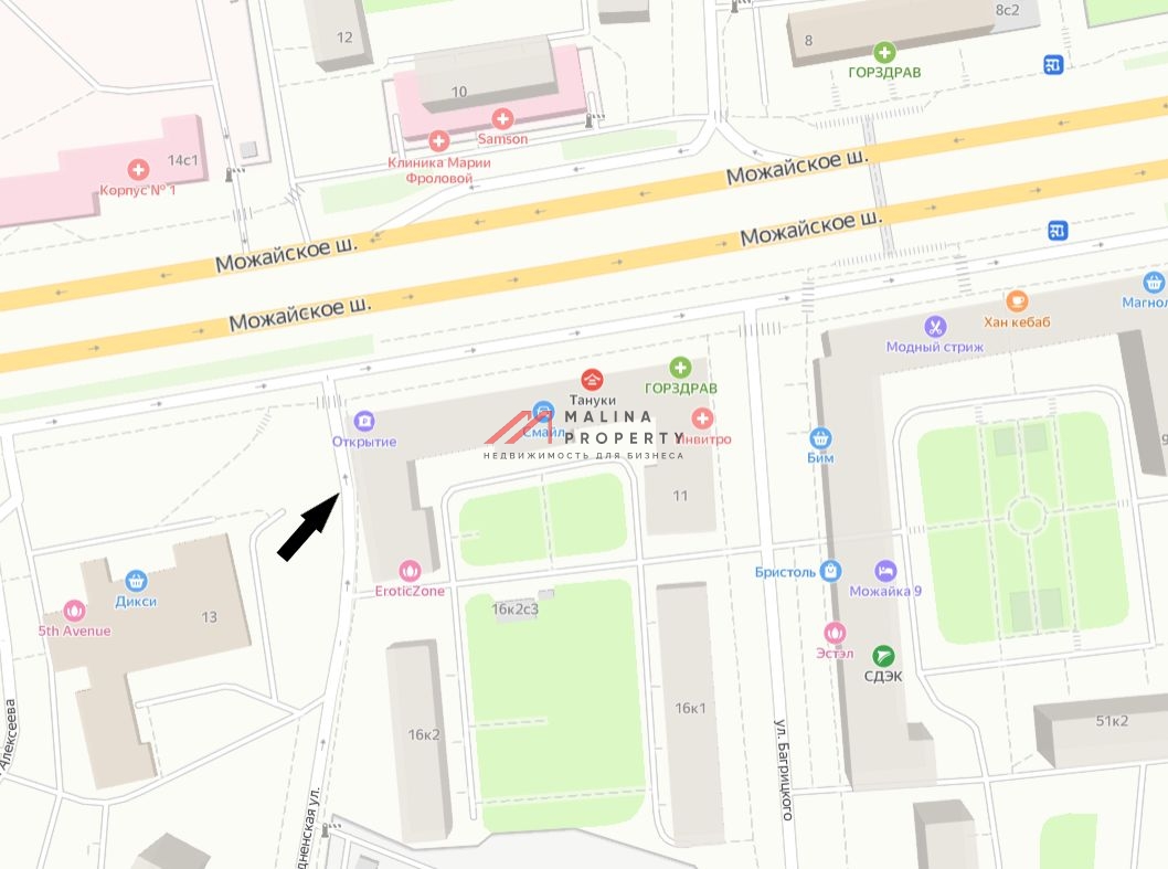 Аренда торгового помещения на Можайском шоссе