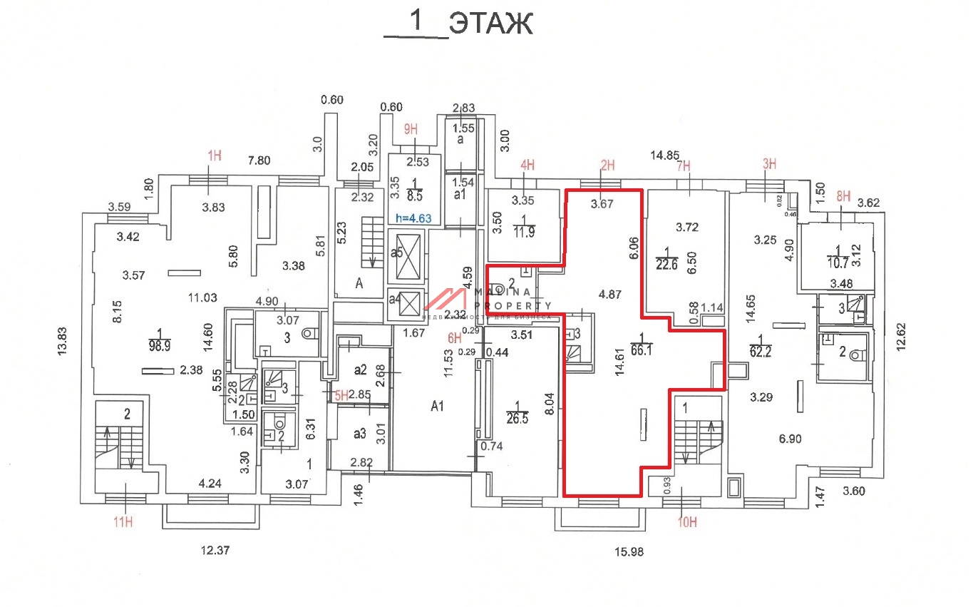 Продажа помещения с арендатором Красное и Белое