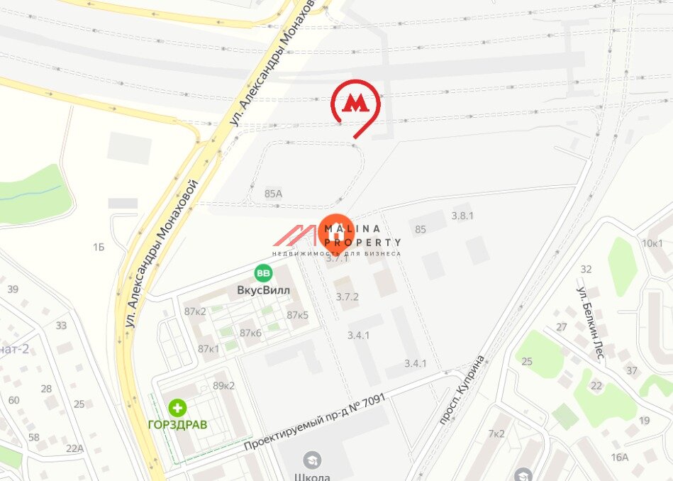Аренда торгового помещения в ЖК "Бунинские луга" 