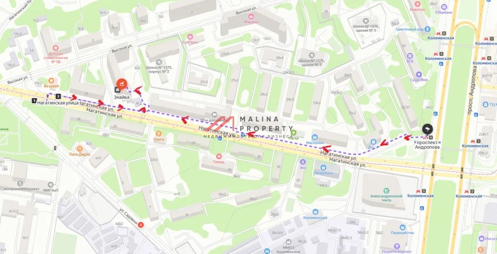 Продажа нежилого помещения в шаговой доступности м. Коломенская