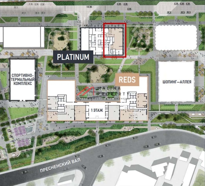 Продажа торгового помещения на Пресненском Валу в новом ЖК REPUBLIC ритейл PLATINUM 