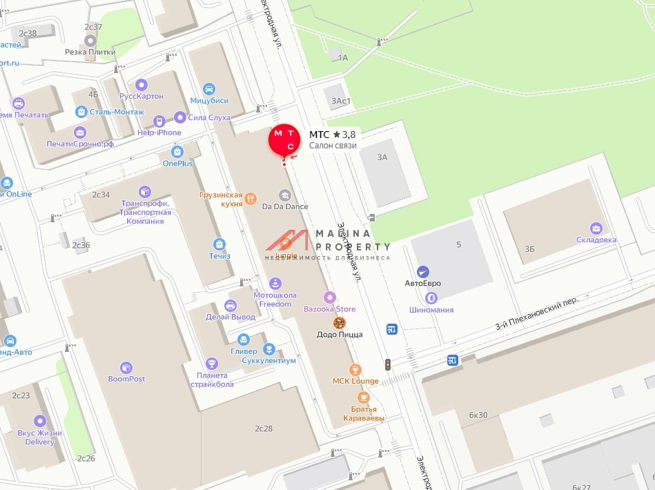 Аренда торгового помещения на Электродной улице