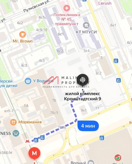 Аренда торгового помещения в ЖК «Кронштадтский 9»
