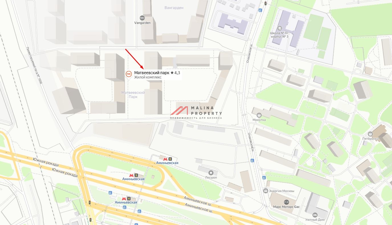 Продажа торгового помещения в жилом комплексе "Матвеевский парк"