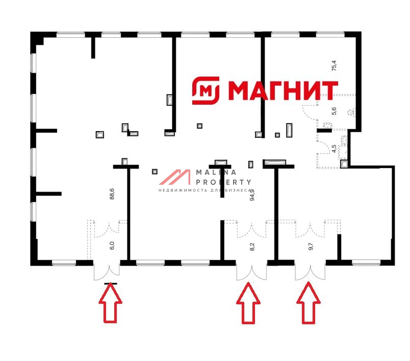 Продажа помещения с магазином Магнит в ЖК "Белая Дача Парк"