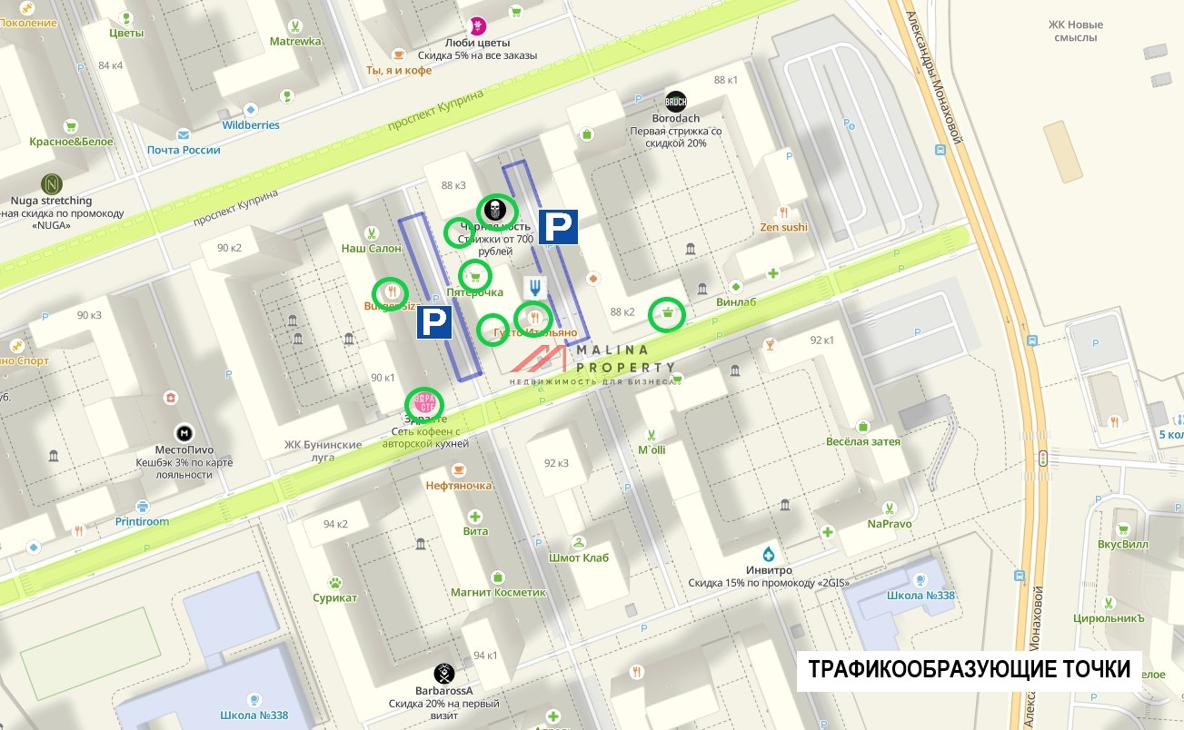 Продажа торгового помещения в ЖК Бунинские Луга