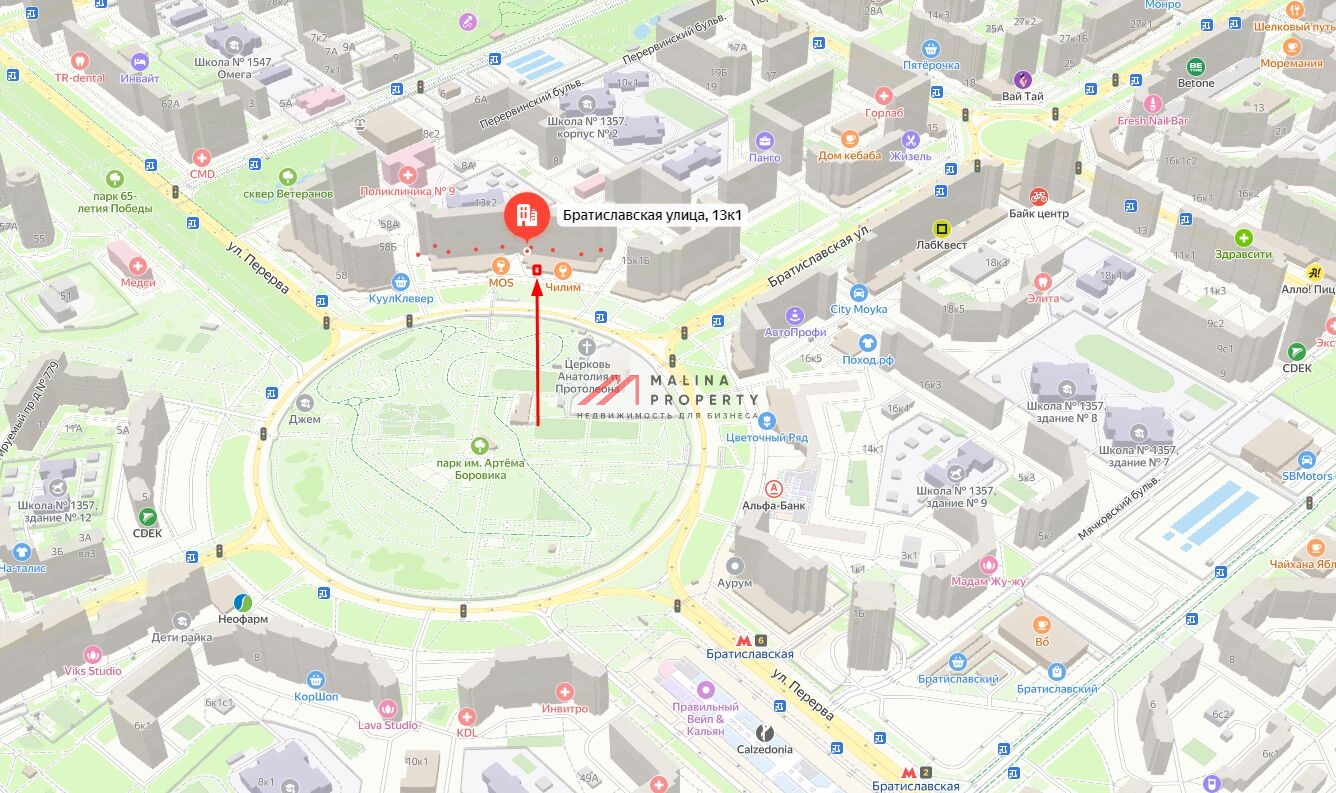 Аренда торгового помещения на Братиславской улице
