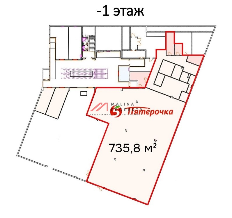 Продажа помещения с супермаркетом Пятерочка