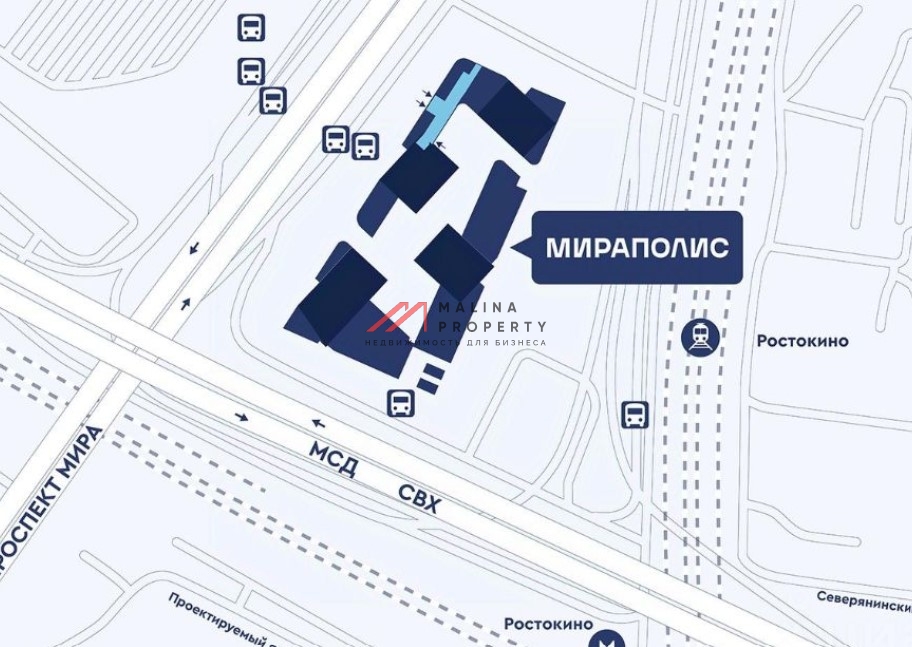 Продажа торгового помещения в ЖК Мираполис