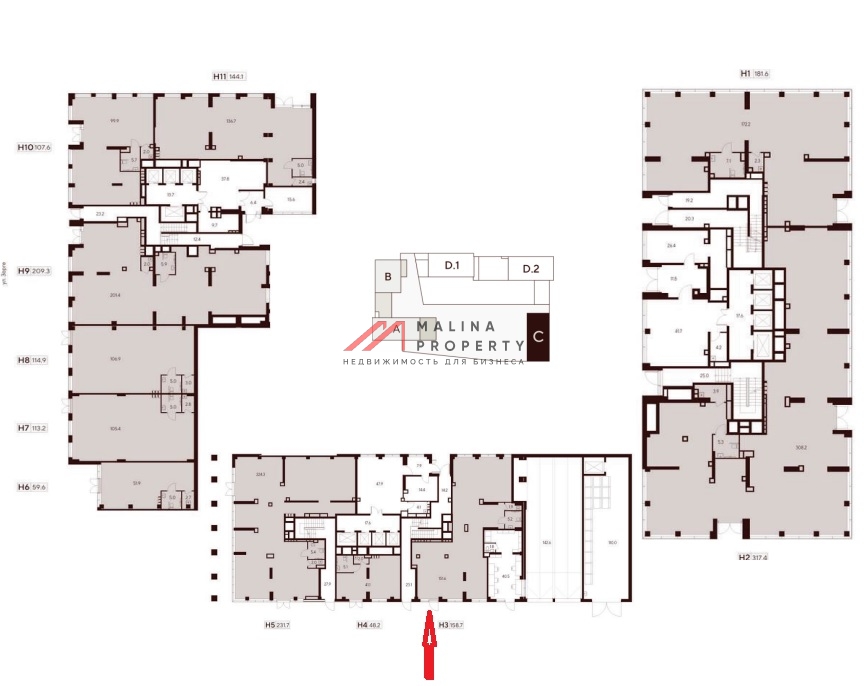 Продажа торгового помещения в ЖК " Indy Towers" 