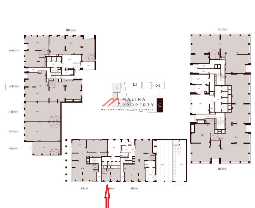 Продажа торгового помещения в ЖК " Indy Towers" 