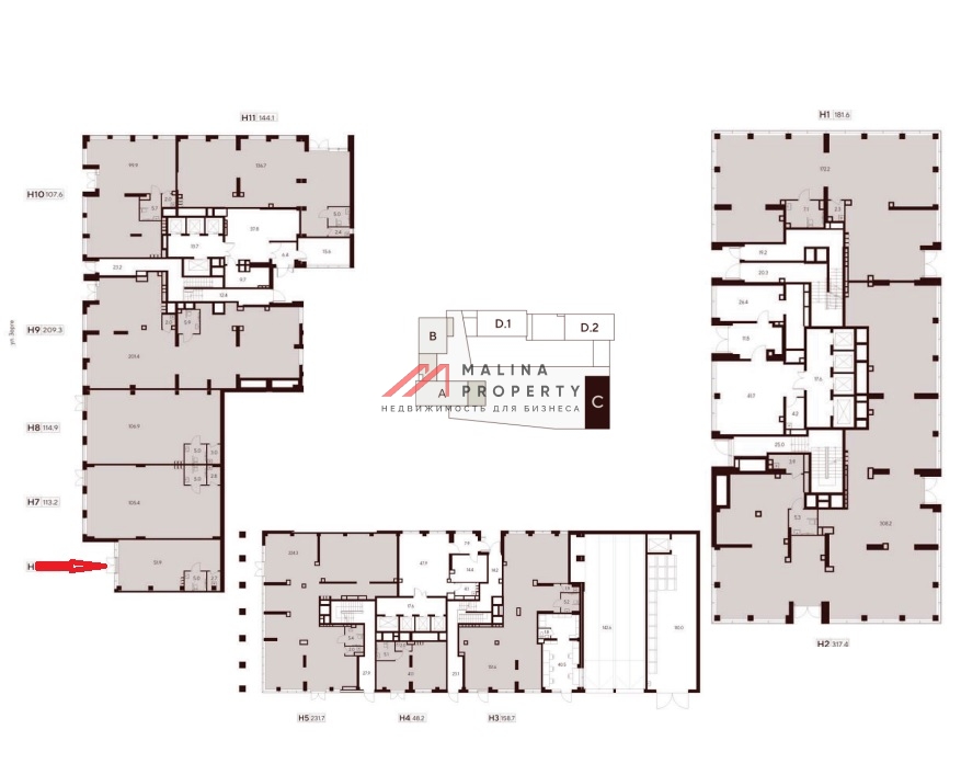 Продажа торгового помещения в ЖК " Indy Towers" 