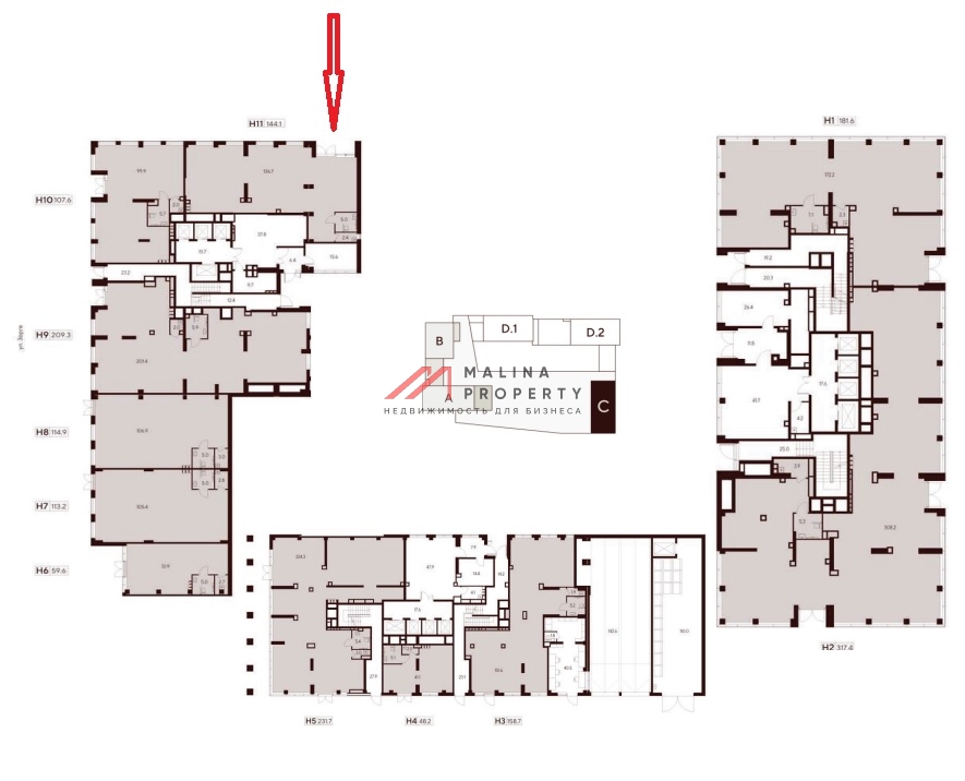 Продажа торгового помещения в ЖК " Indy Towers" 