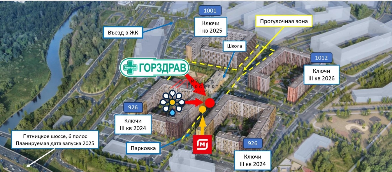 Продажа торгового помещения в ЖК Пятницкие Луга