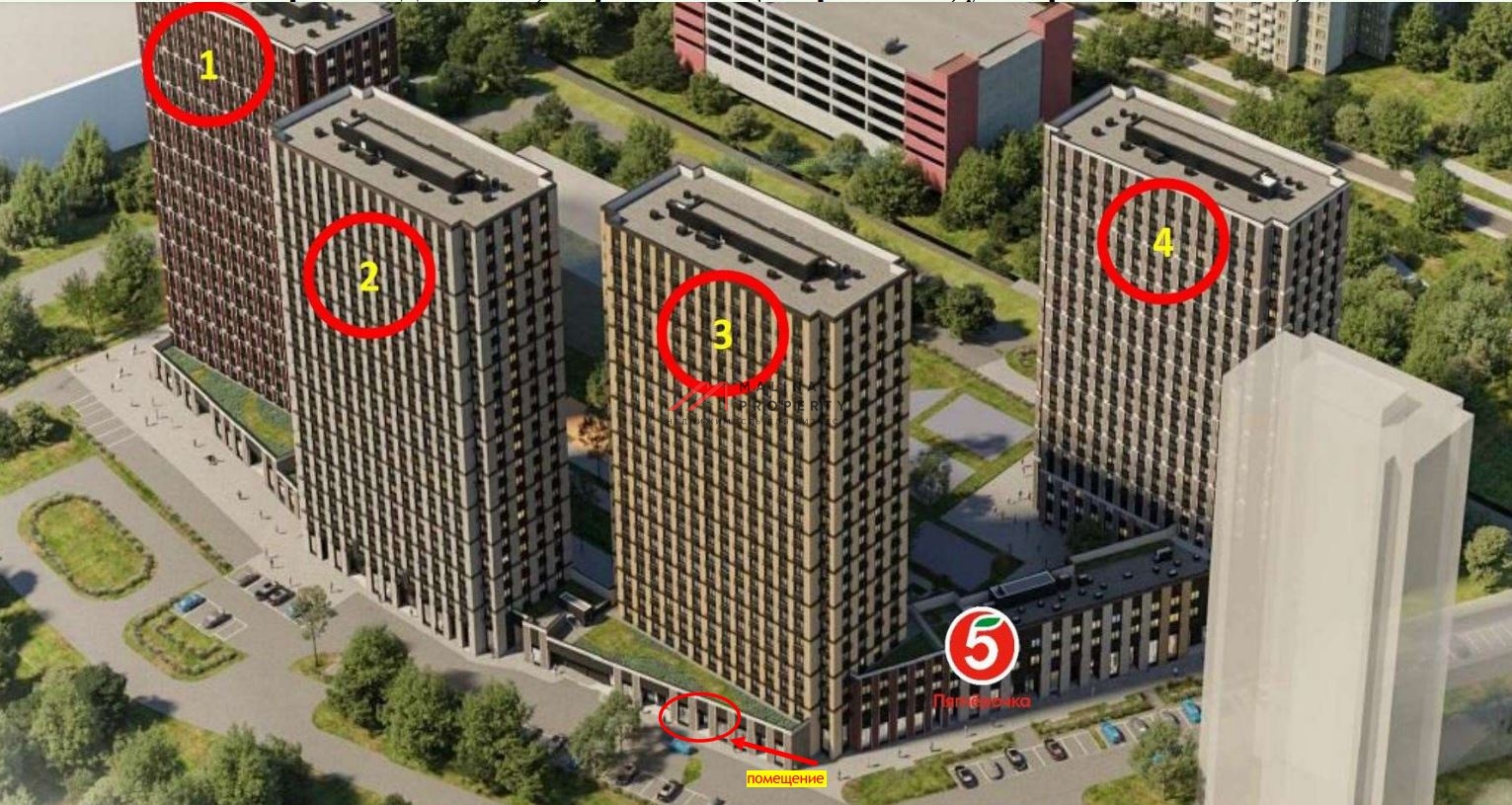 Продажа помещения с арендатором в ЖК бизнес-класса "Parkside" 