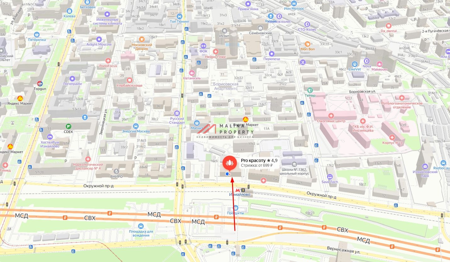 Продажа помещения с арендатором салон красоты