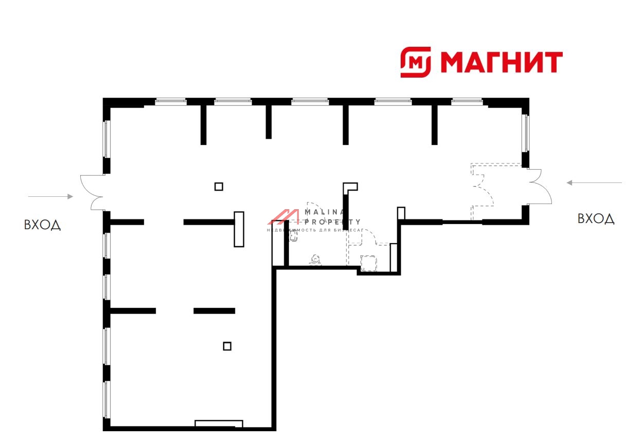 Продажа помещения с супермаркетом Магнит в ЖК "Амурский Парк"