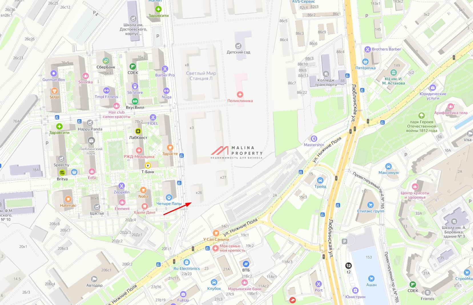 Продажа коммерческого помещения в ЖК "Светлый мир Станция Л"