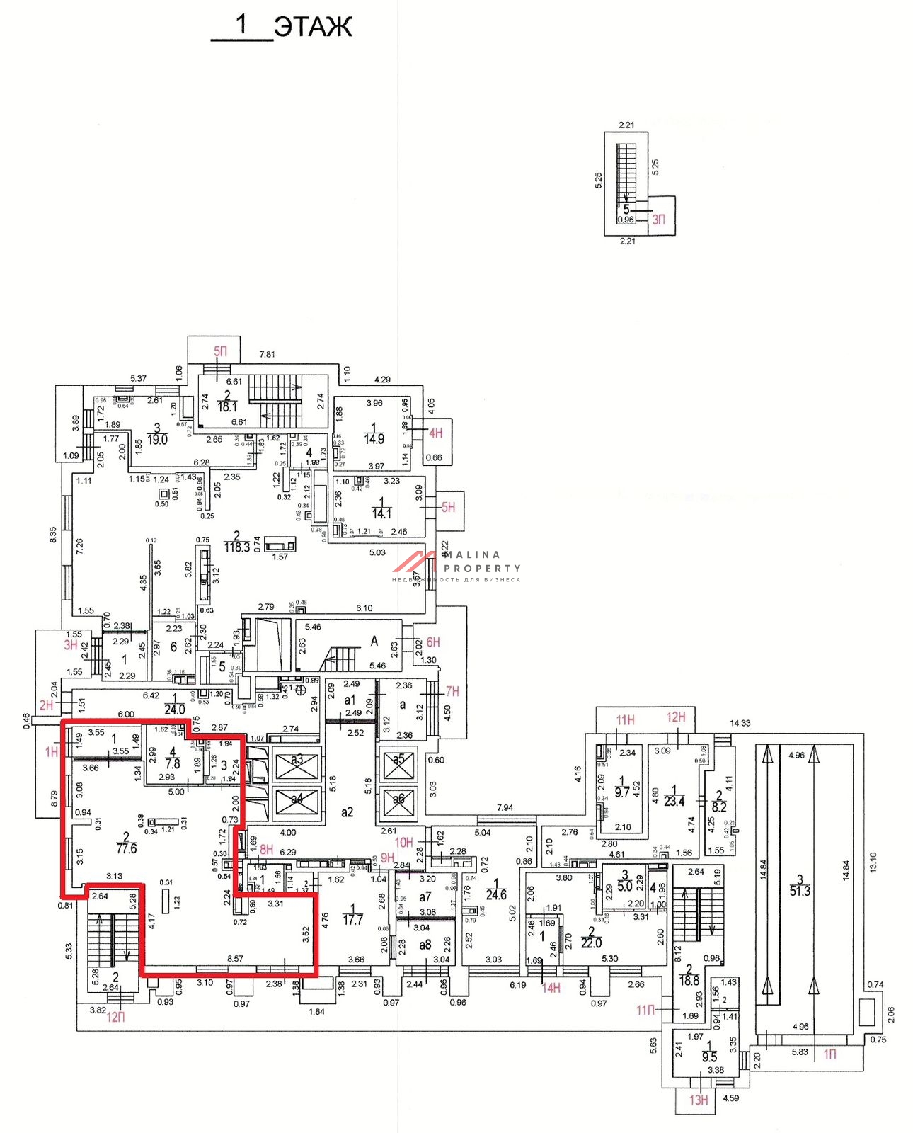 Аренда углового помещения в новом жилом доме