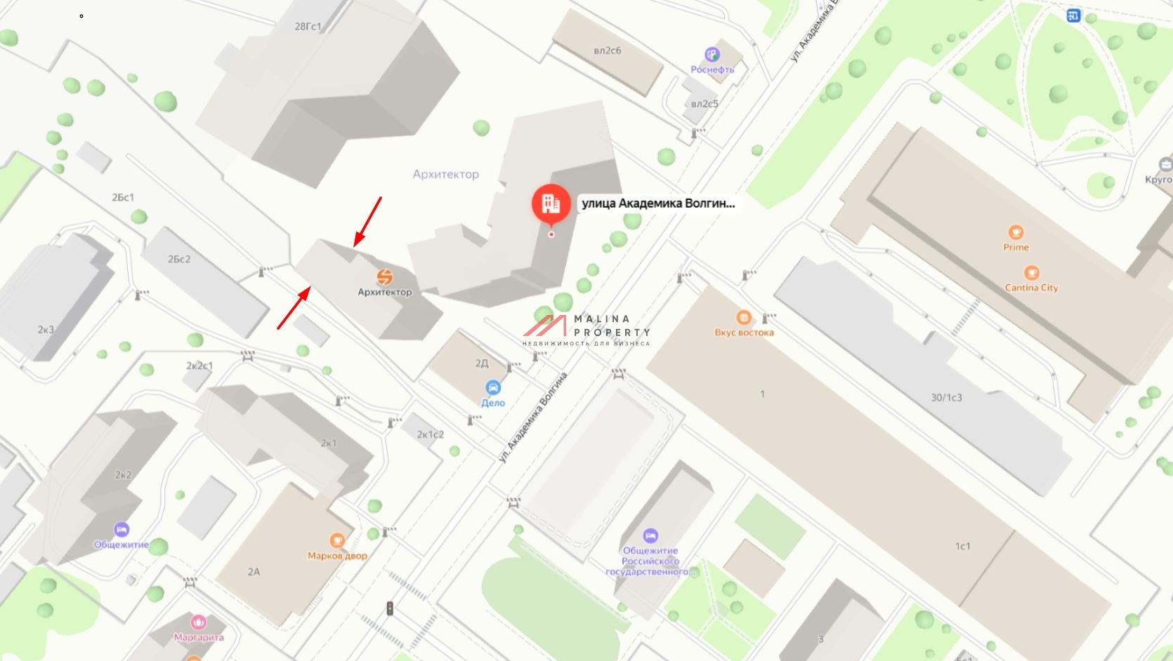 Аренда торгового помещения в ЖК «Архитектор»