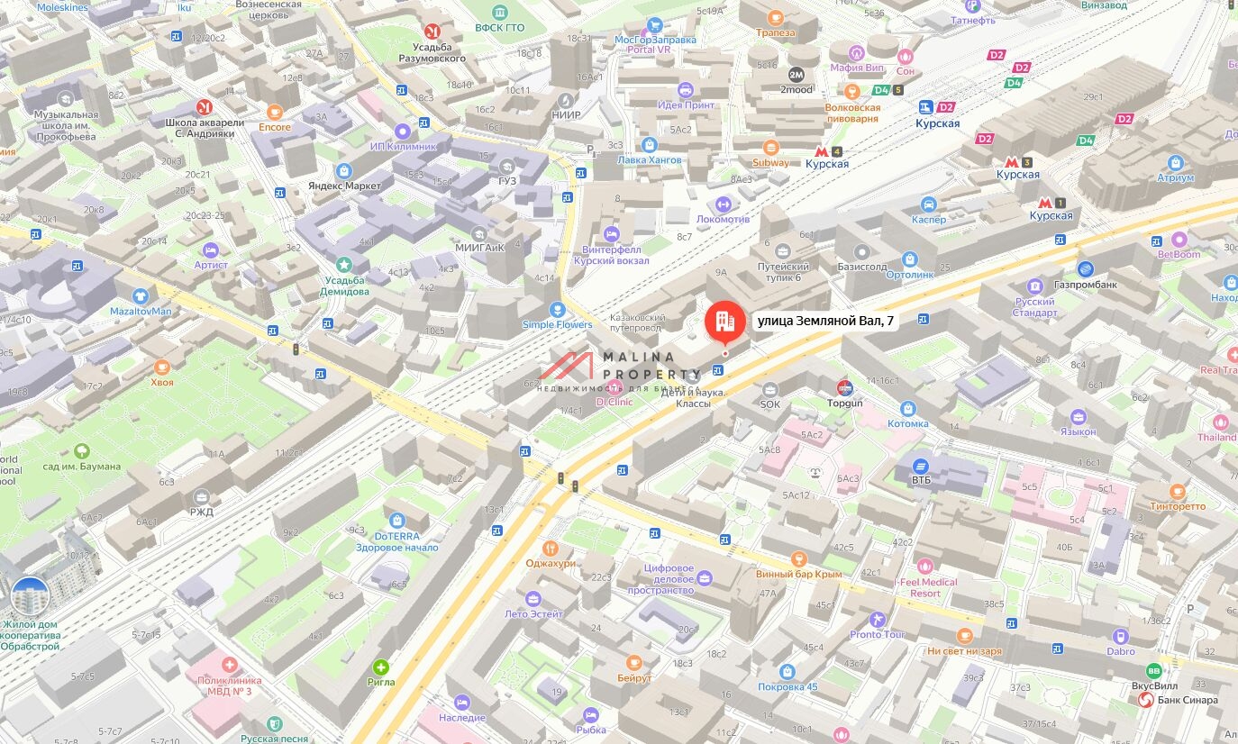 Продажа коммерческого помещения на Земляном Валу 