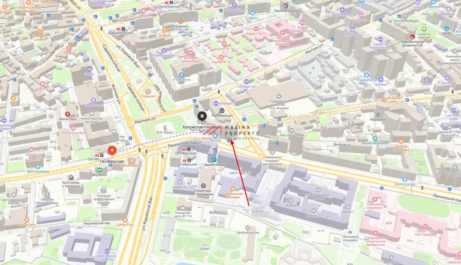 Продажа торгового помещения у метро Октябрьская 