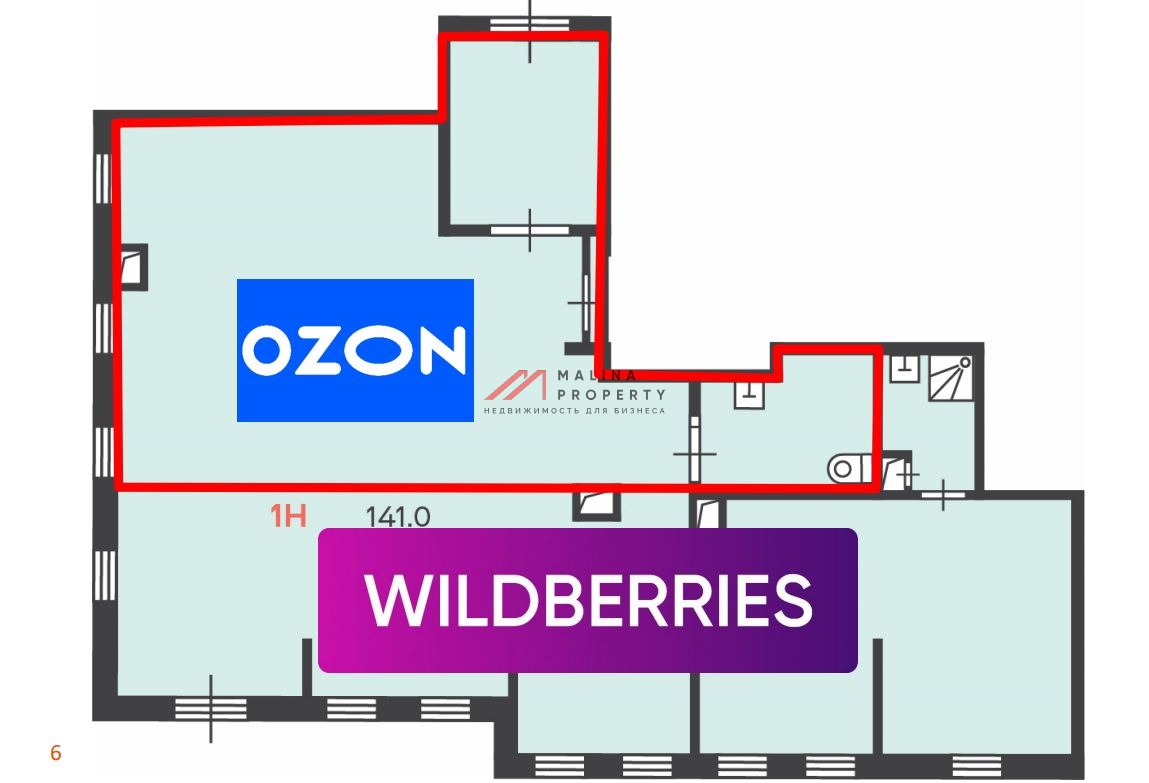 Продажа помещения с сетевыми арендаторами 