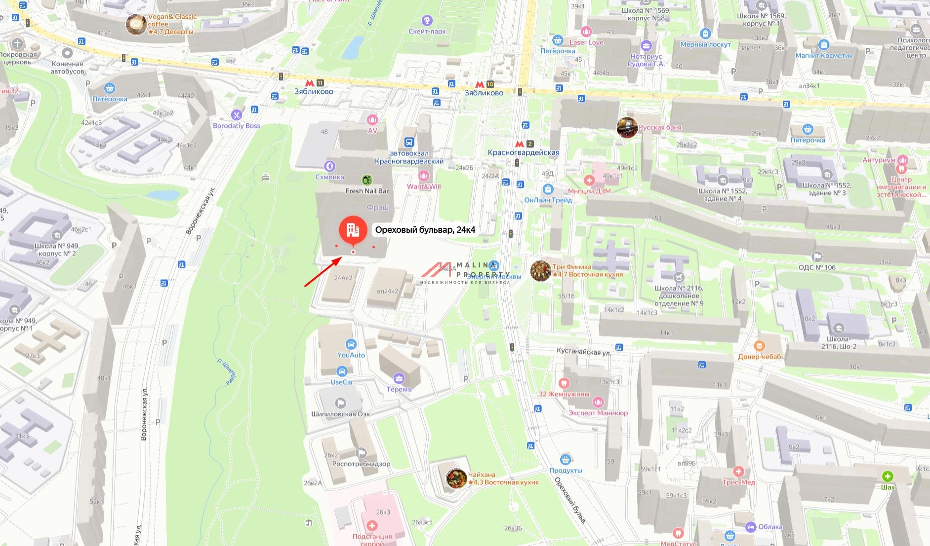 Продажа помещения в новостройке на Ореховом бульваре