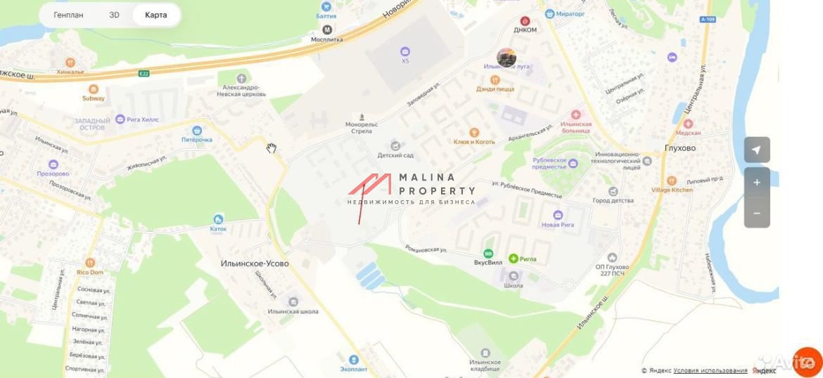 Аренда торгового помещения в ЖК Ильинские луга