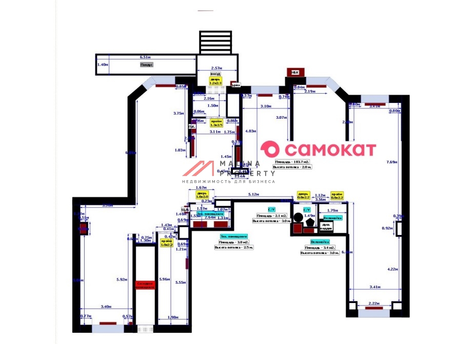 Продажа торгового помещения с арендатором Самокат 