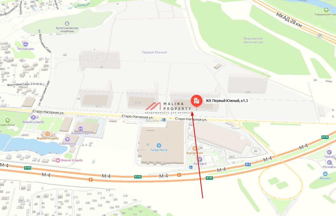 Аренда торгового помещения в ЖК "1-й Южный" 