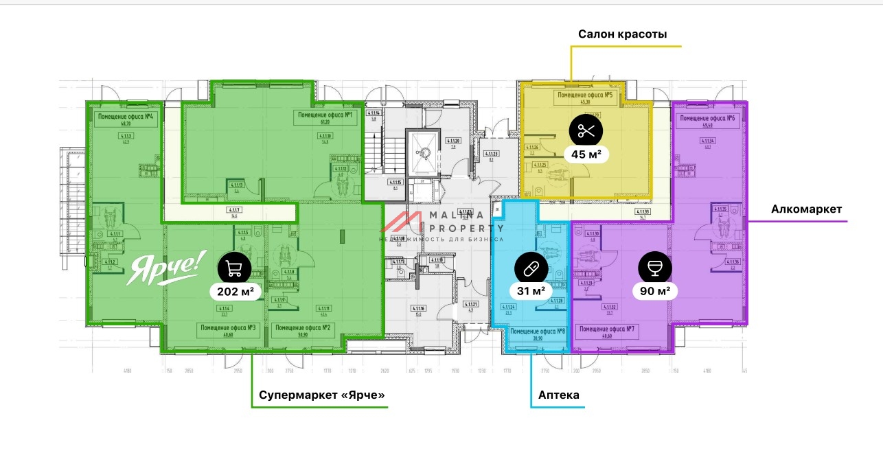 Продажа торгового помещения в ЖК Легенда Коренево