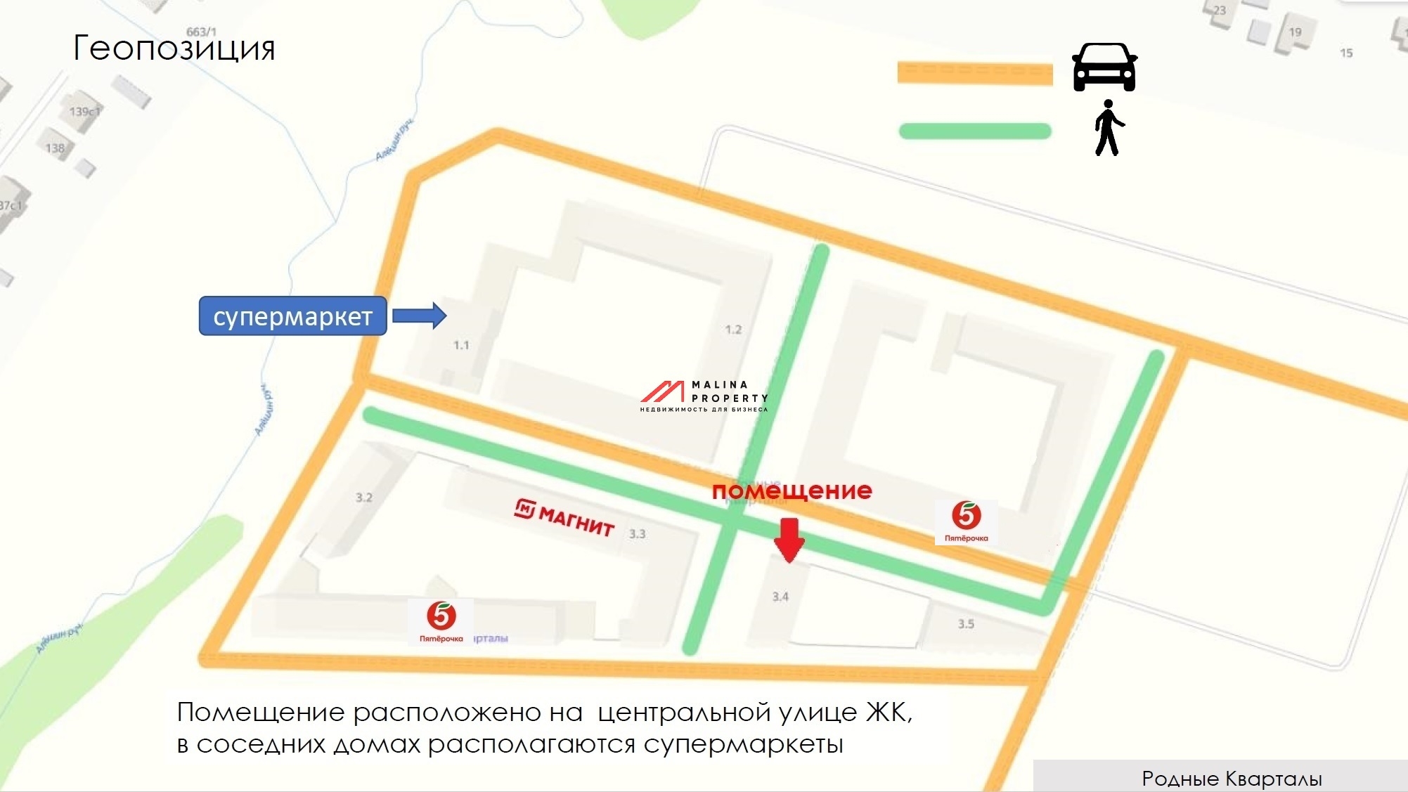 Продажа углового помещения с аптекой Горздрав в ЖК "Родные кварталы"